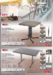 Gazetka promocyjna Selgros - Restaurantmöbel - Gazetka - ważna od 22.04 do 22.04.2022 - strona 4 - produkty: akku, aust, Holz, HP, klapptisch, latte, leds, Leuchte, Ria, Schal, Ti, tisch, tischleuchte, tischplatte, Tischplatten