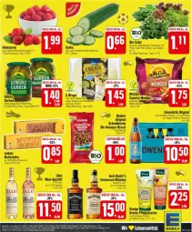 Gazetka promocyjna Edeka - Prospekte - Gazetka - ważna od 22.06 do 22.06.2024 - strona 27 - produkty: beutel, bio, blattspinat, brezel, butter, butterkeks, cola, dusche, flasche, gurke, gurken, jack daniel, jack daniel's, keks, leibniz, lillet, mais, mango, mehl, pflegedusche, rezept, rucola, salat, spinat, tennessee whiskey, Ti, wein, whiskey