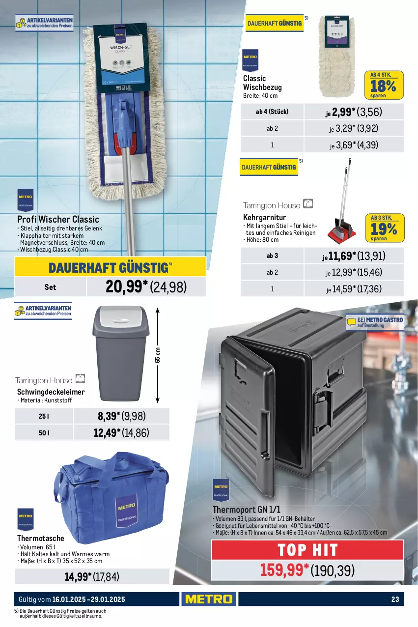 Aktueller Prospekt Metro - GastroJournal - von 16.01 bis 29.01.2025 - strona 23 - produkty: ajax, allzweckreiniger, Aluminiumfolie, ariel, auer, Becher, Behälter, Brei, coupon, decke, Deckel, Desinfektion, Dr.Becher, eimer, eis, Fettlöser, Finish, flasche, garnitur, geschirr, geschirrspülmittel, Kehrgarnitur, klarspüler, lebensmittel, leimer, Metro, Palette, Pods, reiniger, reis, Ria, sac, sprühflasche, spülmittel, Tasche, Ti, vollwaschmittel, waschmittel, weck