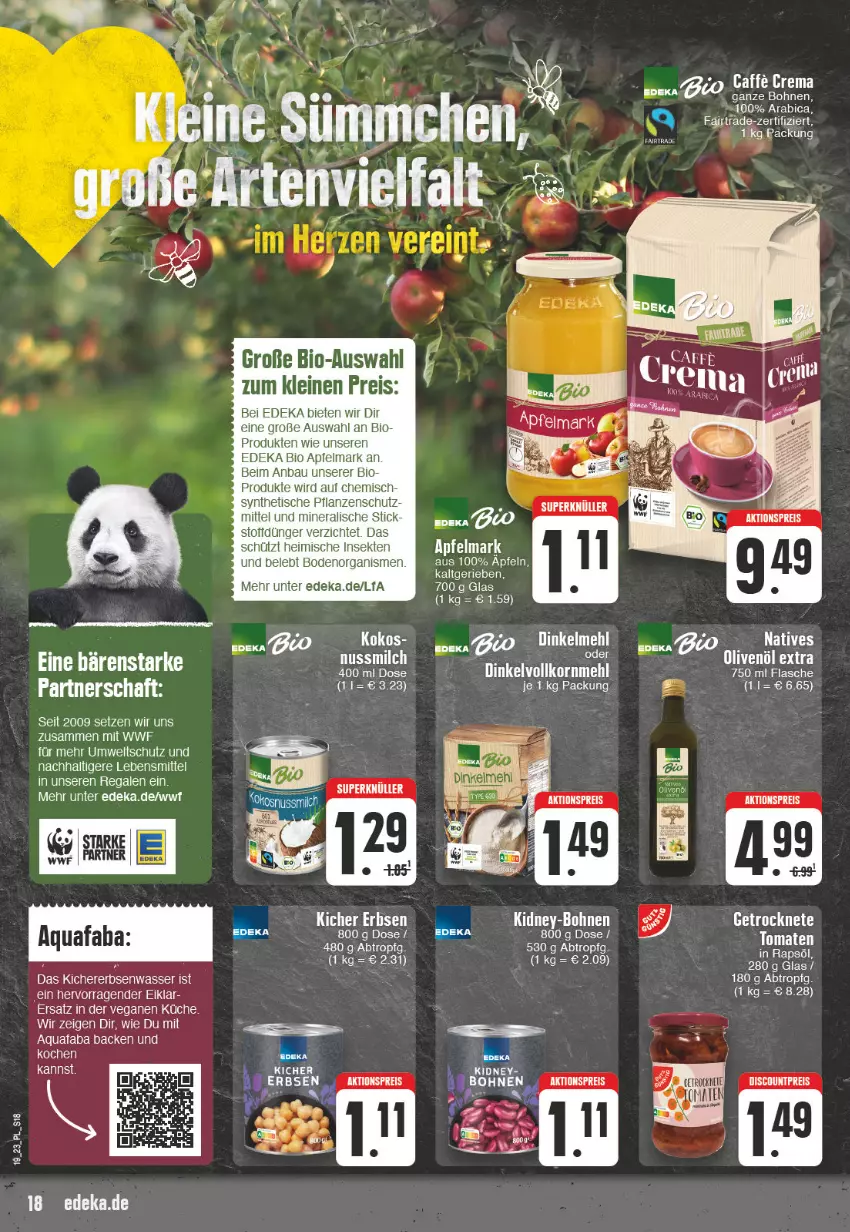 Aktueller Prospekt E Center - Angebote der Woche - von 08.05 bis 13.05.2023 - strona 18 - produkty: aktionspreis, apfel, aqua, Bau, bio, bohne, bohnen, caffe, deka, dinkelmehl, Dinkelvollkornmehl, discount, dünger, edeka bio, eis, Getrocknete Tomaten, korn, küche, lebensmittel, leine, mehl, pflanze, pflanzen, rapsöl, reis, sekt, Ti, tisch, tomate, tomaten