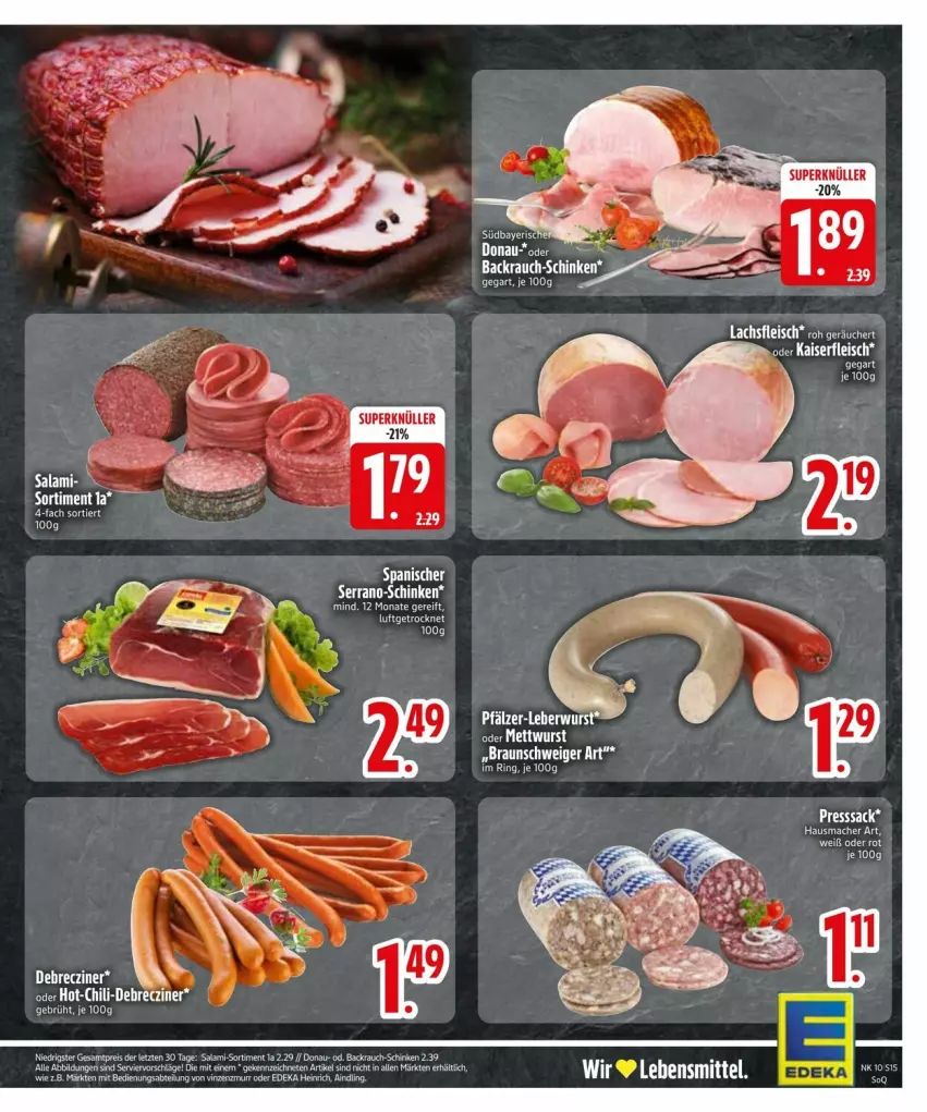 Aktueller Prospekt Edeka - Prospekte - von 04.03 bis 08.03.2025 - strona 15 - produkty: eis, fleisch, Hausmacher, lachs, lebensmittel, LG, mac, Ti, ZTE