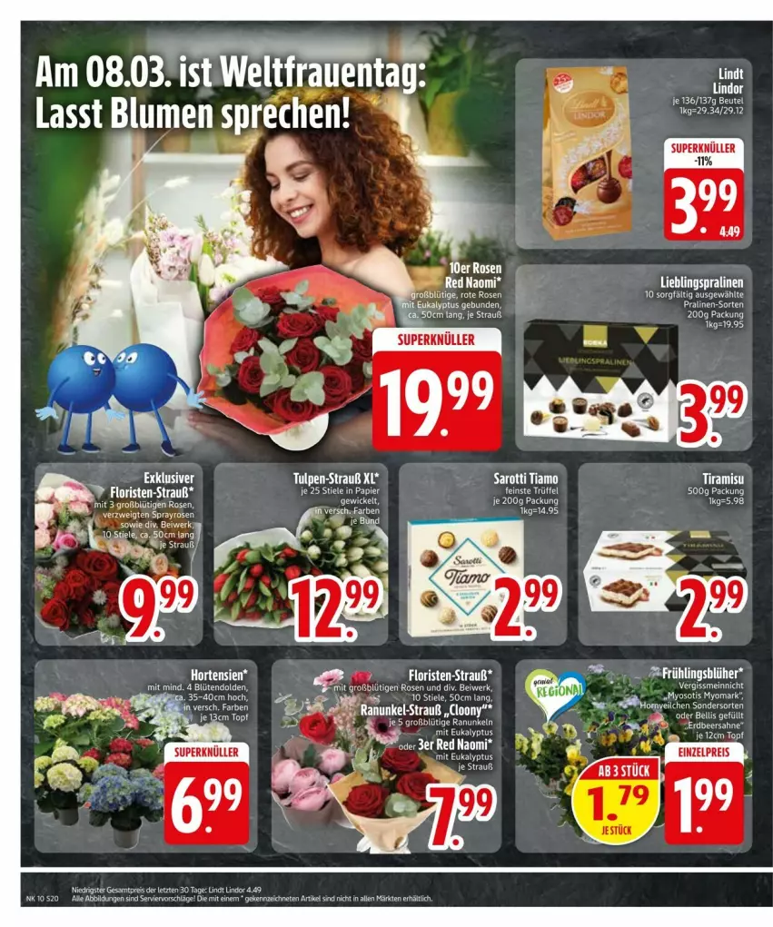 Aktueller Prospekt Edeka - Prospekte - von 04.03 bis 08.03.2025 - strona 20 - produkty: beutel, Blüte, eis, ente, lindor, lindt, papier, pralinen, reis, rwe, tee, Ti, tiramisu, uhu, ZTE