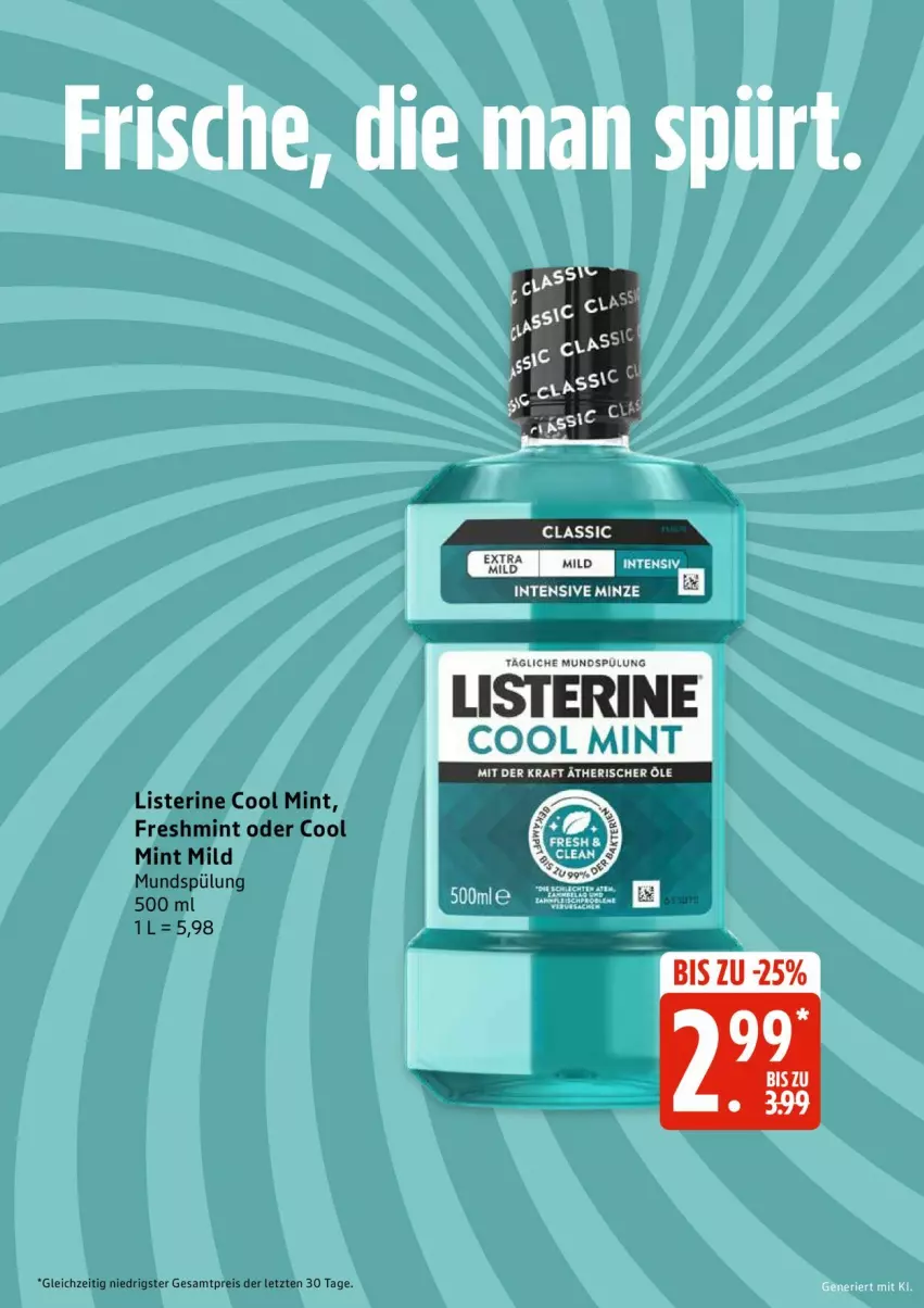 Aktueller Prospekt Edeka - Prospekte - von 21.09 bis 26.09.2026 - strona 25 - produkty: eis, listerine, mint, mundspülung, reis, spülung, Ti, ZTE