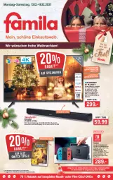 Gazetka promocyjna Famila - Prospekte - Gazetka - ważna od 18.12 do 18.12.2021 - strona 1 - produkty: Android TV, angebot, Bau, Brei, dvb, DVB-T, dvd, eis, elle, , fernbedienung, HDMI, Mode, reis, soundbar, Spiele, Spielkonsole, spielwaren, teller, Ti, tisch, weihnachten