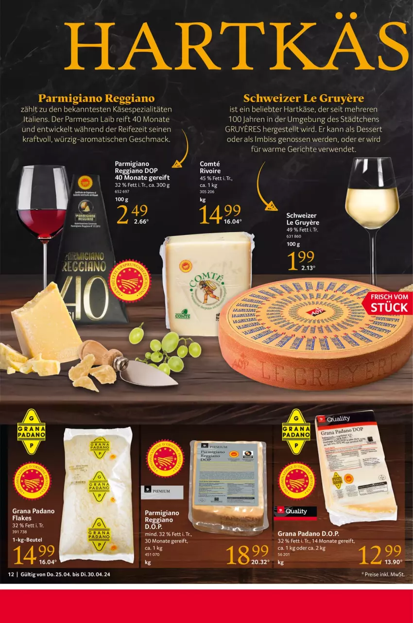 Aktueller Prospekt Selgros - Food - von 25.04 bis 30.04.2024 - strona 12 - produkty: dessert, eis, erde, flakes, grana, grana padano, hartkäse, Käse, kraft, mac, padano, parmigiano, Rana, reggiano, reis, rwe, Spezi, Ti, tisch