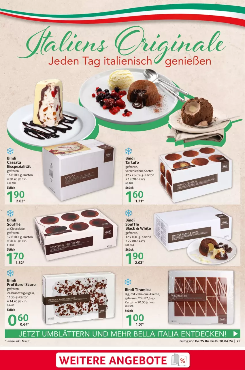 Aktueller Prospekt Selgros - Food - von 25.04 bis 30.04.2024 - strona 25 - produkty: angebot, angebote, brandt, cola, creme, decke, eis, Kugel, lack, reis, Spezi, Tartufo, Ti, tiramisu