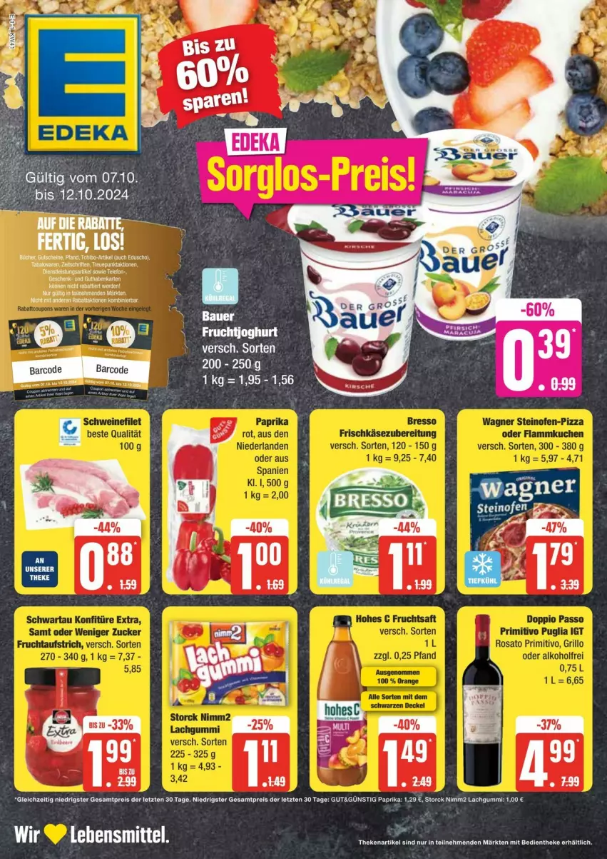 Aktueller Prospekt Edeka - Prospekte - von 05.10 bis 12.10.2024 - strona 1 - produkty: eis, lachgummi, nimm2, paprika, reis, storck, Ti, ZTE