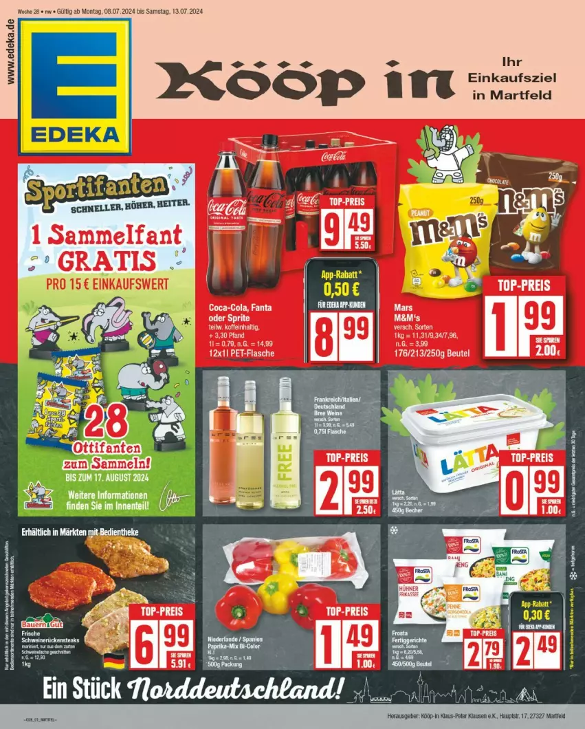 Aktueller Prospekt Edeka - Prospekte - von 08.07 bis 13.07.2024 - strona 1 - produkty: deka, Ti