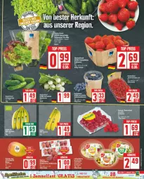 Gazetka promocyjna Edeka - Prospekte - Gazetka - ważna od 13.07 do 13.07.2024 - strona 3 - produkty: ball, beere, beeren, deka, eis, fleisch, johannisbeere, Johannisbeeren, pfirsich, pfirsiche, plattpfirsiche, reis, salat, salate, Schal, Schale, snack, snacks, Ti, top-preis, Yo