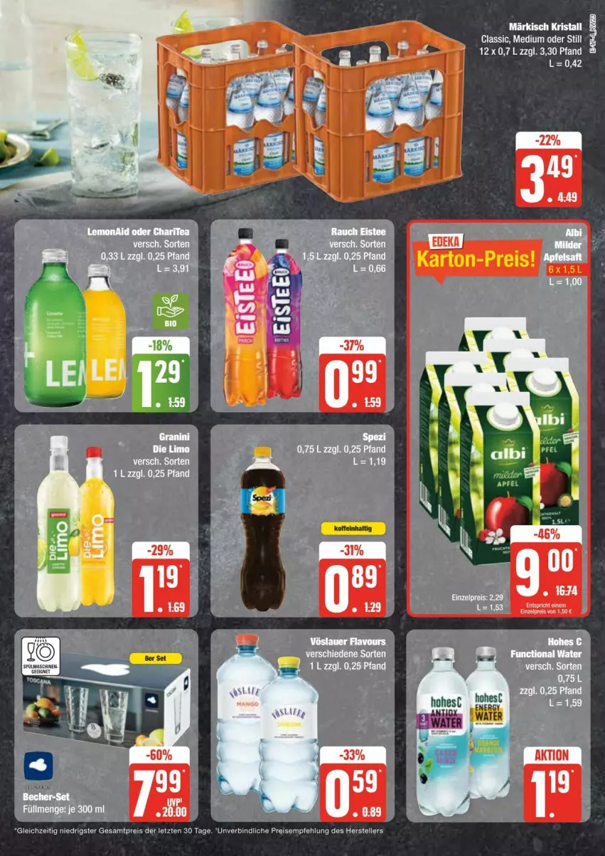 Aktueller Prospekt Edeka - Prospekte - von 01.06 bis 08.06.2024 - strona 17 - produkty: auer, eis, elle, limo, reis, teller, Ti, vöslauer, ZTE