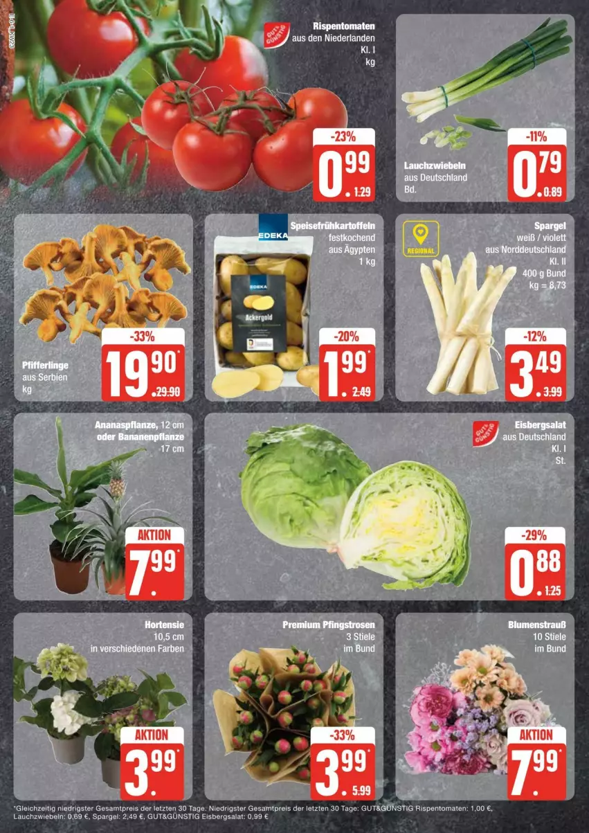 Aktueller Prospekt Edeka - Prospekte - von 01.06 bis 08.06.2024 - strona 6 - produkty: eis, eisbergsalat, Lauchzwiebel, lauchzwiebeln, reis, rispentomaten, salat, spargel, Ti, tomate, tomaten, ZTE, zwiebel, zwiebeln