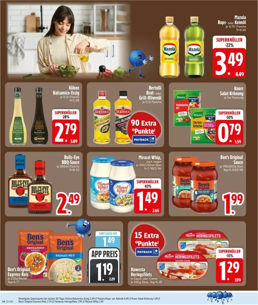 Aktueller Prospekt Edeka - Prospekte - von 01.06 bis 06.06.2026 - strona 12 - produkty: aeg, essig, flasche, gin, keimöl, knorr, mazola, salat