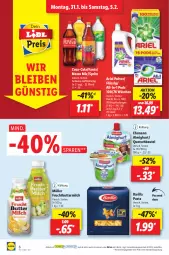 Gazetka promocyjna Lidl - Aktionsprospekt - Gazetka - ważna od 05.02 do 05.02.2022 - strona 6 - produkty: almighur, almighurt, ariel, barilla, beutel, butter, buttermilch, coca-cola, cola, ehrmann, ehrmann almighurt, eis, fanta, frucht, Mezzo Mix, milch, Müller, ndk, pasta, Pods, preisvorteil, quetschbeutel, reis, Schal, Schale, sprite, Ti