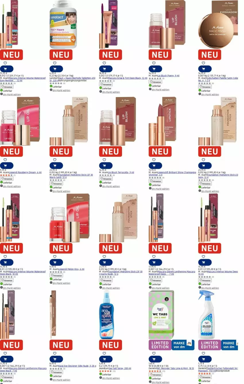 Aktueller Prospekt Dm Drogerie - Prospekte - von 11.08 bis 20.08.2025 - strona 15 - produkty: akku, bio, eis, Finish, lack, Lipstick, Mascara, mint, Palette, raspberry, reiniger, rel, Ti, wc-reiniger