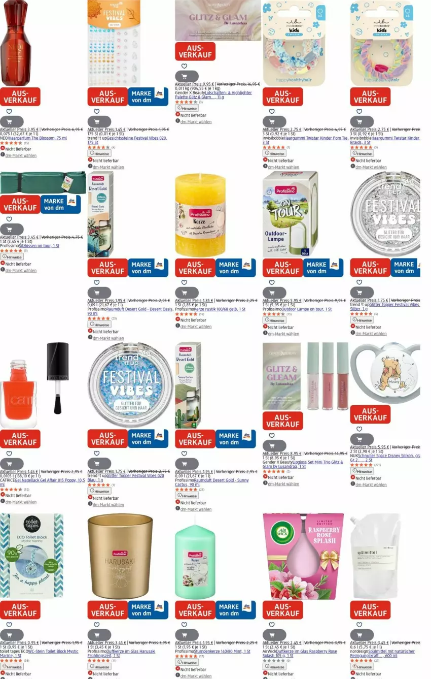Aktueller Prospekt Dm Drogerie - Prospekte - von 11.08 bis 20.08.2025 - strona 19 - produkty: airwick, akku, bett, disney, Duftkerze, eis, elle, kerze, Kinder, kissen, lack, Lampe, mint, Nagellack, nuk, parfum, Popp, Profissimo, raspberry, Raumduft, Reinigung, reis, sim, sitzkissen, tee, Ti, topper, WICK, Yo