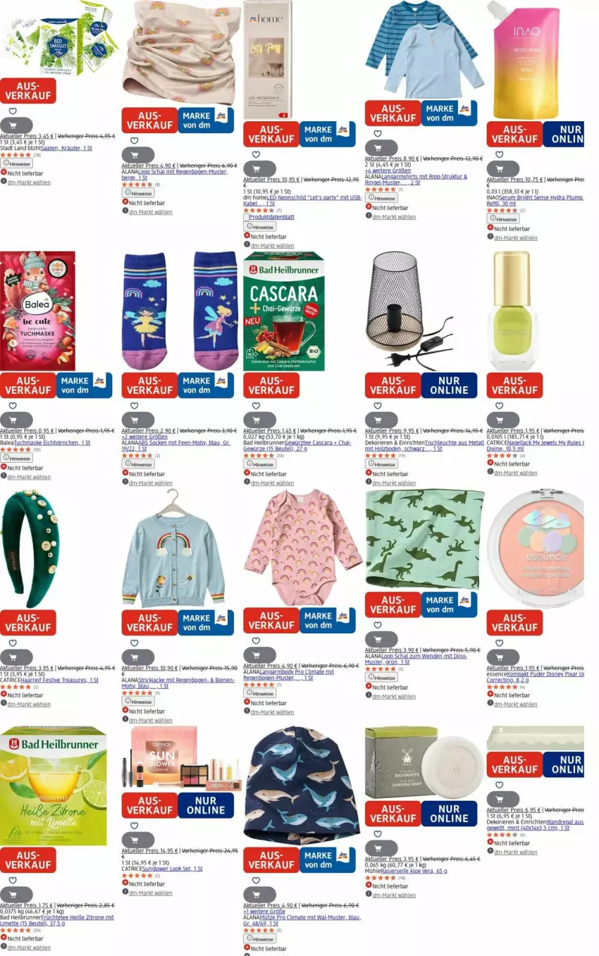 Aktueller Prospekt Dm Drogerie - Prospekte - von 11.08 bis 20.08.2025 - strona 23 - produkty: aeg, aloe vera, Bad, beutel, disney, eis, elle, früchte, Früchtetee, gewürz, hörnchen, Jacke, kräuter, lack, Langarmshirt, Leuchte, limette, Maske, Mett, mint, Nagellack, nerf, regal, reis, ring, rum, Schal, Seife, Serum, shirt, shirts, socken, Strickjacke, tee, Ti, tisch, tischleuchte, uhr, uhu, usb, wandregal, Wels, Yo, zitrone, ZTE