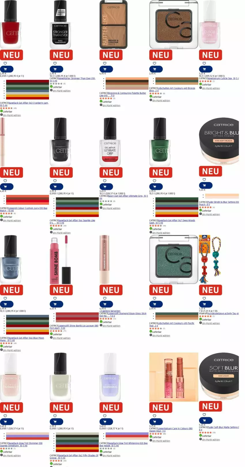 Aktueller Prospekt Dm Drogerie - Prospekte - von 11.08 bis 20.08.2025 - strona 4 - produkty: balsam, butter, Cif, cranberry, kraft, lack, Lippenbalsam, Lippenstift, Nagellack, Palette, Ria, ring, rum, Serum, spielzeug, Ti, uhu, vita, vitakraft