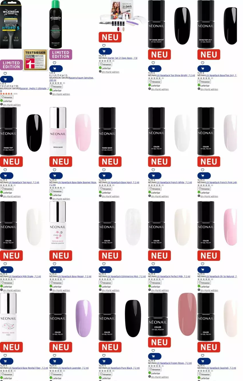 Aktueller Prospekt Dm Drogerie - Prospekte - von 11.08 bis 20.08.2025 - strona 9 - produkty: Bebe, eis, lack, LG, Nagellack, natur, natura, rasierer, Rasierschaum, Revital, ring, shake, Ti, vita, wilkinson