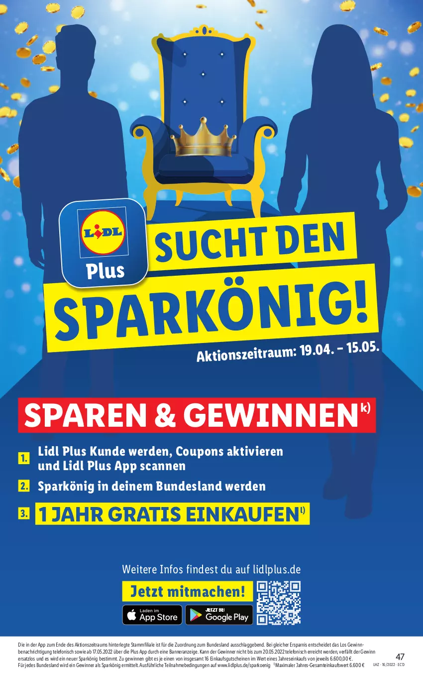 Aktueller Prospekt Lidl - Aktionsprospekt - von 19.04 bis 23.04.2022 - strona 47 - produkty: coupon, coupons, erde, gutschein, gutscheine, mac, telefon, Ti