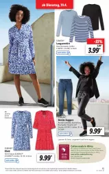 Gazetka promocyjna Lidl - Aktionsprospekt - Gazetka - ważna od 23.04 do 23.04.2022 - strona 15 - produkty: angebot, Bau, baumwolle, dell, ecovero, eis, elle, esmara, hella, jeans, kleid, Langarmshirt, lenzing, Mode, reine baumwolle, reis, shirt, Ti, wolle, ZTE