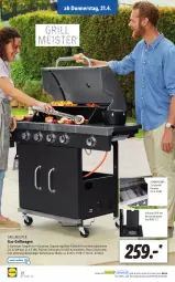 Gazetka promocyjna Lidl - Aktionsprospekt - Gazetka - ważna od 23.04 do 23.04.2022 - strona 22 - produkty: abdeckplane, edelstahl, eis, gasgrill, grill, lamm, Meister, ndk, Schal, Schale, Ti