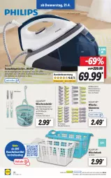 Gazetka promocyjna Lidl - Aktionsprospekt - Gazetka - ważna od 23.04 do 23.04.2022 - strona 26 - produkty: aqua, AquaPur, auer, Behälter, bügel, Bügelstation, dampfbügelstation, Klammern, kleid, kleider, kleiderbügel, korb, Körbchen, lamm, ndk, Philips, Schal, Schale, Teleskop, Ti, wäschekorb, wasser, wassertank, weck