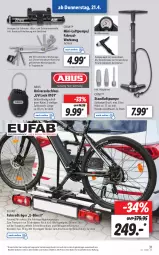 Gazetka promocyjna Lidl - Aktionsprospekt - Gazetka - ważna od 23.04 do 23.04.2022 - strona 31 - produkty: abus, adapter, angebot, Anhänger, beleuchtung, crivit, dell, E-Bike, E-Bikes, eis, elle, eufab, Fahrrad, lavera, lenco, Mode, reis, rwe, schlauch, Sport, Tasche, Ti, tragetasche, werkzeug, werkzeuge, ZTE