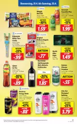 Gazetka promocyjna Lidl - Aktionsprospekt - Gazetka - ważna od 23.04 do 23.04.2022 - strona 37 - produkty: after eight, alkohol, angebot, brot, burgunder, dornfelder, drink, eis, elle, energy drink, gin, gliss, gliss kur, holsten, holsten pilsener, ice tea, Innocent, Kugel, lipton, lipton ice tea, meggle, nestlé, pils, pilsener, reis, Rockstar, rotwein, shampoo, smoothie, spätburgunder, spülung, teller, Ti, Tiere, wein, Wild, ZTE