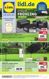 Gazetka promocyjna Lidl - Aktionsprospekt - Gazetka - ważna od 23.04 do 23.04.2022 - strona 49 - produkty: ampelschirm, Bau, baumwolle, eis, erde, Garten, latte, led-licht, LG, lounge-set, ndk, ombra, Rauch, Ria, sessel, Sofa, Ti, tisch, usb, wolle, Yo