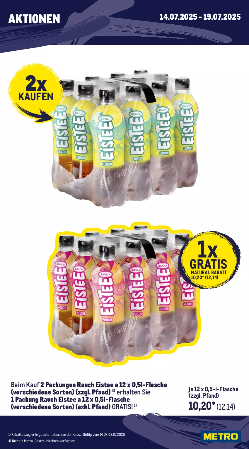 Aktueller Prospekt Metro - Wochen-Angebote Händler - von 14.07 bis 19.07.2025 - strona 4 - produkty: auto, eis, eistee, flasche, LG, Metro, natur, natura, Rauch, tee, Ti, tisch
