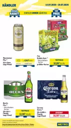 Gazetka promocyjna Metro - Wochen-Angebote Händler - Gazetka - ważna od 19.07 do 19.07.2025 - strona 5 - produkty: angebot, corona, corona extra, eis, flasche, getränk, getränke, Metro, metro gastro, Palette, pils, reis, steiner, Ti, tiefpreis, warsteiner