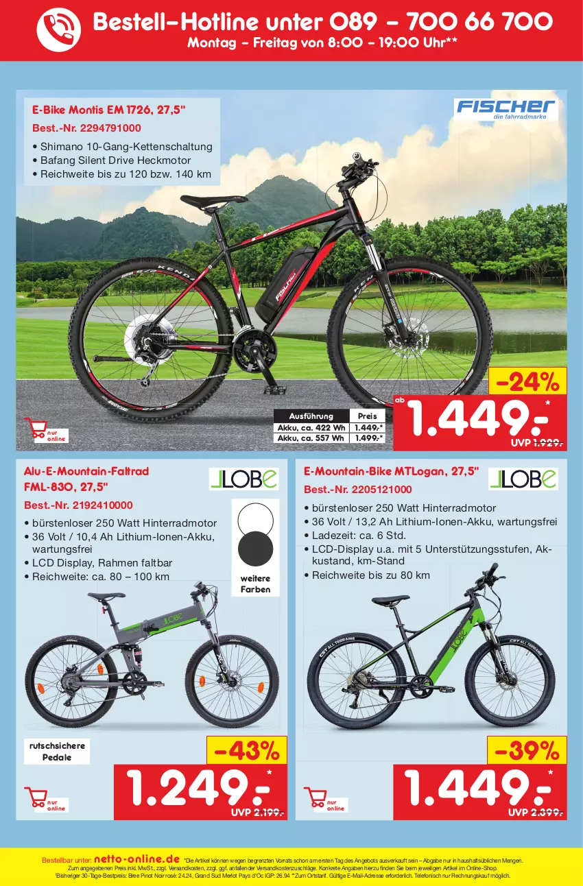 Aktueller Prospekt Netto Marken-Discount - Filial-Angebote - von 02.05 bis 06.05.2023 - strona 47 - produkty: akku, angebot, bestpreis, bree, bürste, bürsten, E-Bike, eis, grand sud, Kette, mam, merl, merlot, ndk, Pinot, pinot noir, reis, Schal, shimano, telefon, Ti, uhr, ZTE