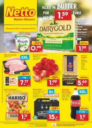 Gazetka promocyjna Netto Marken-Discount - Filial-Angebote - Gazetka - ważna od 06.05 do 06.05.2023 - strona 1 - produkty: almette, angebot, bestpreis, bier, Biere, bohne, brustfilet, butter, coca-cola, cola, Dairygold, dallmayr, dallmayr prodomo, eis, fanta, filet, fleisch, frischkäse, frucht, fruchtgummi, gin, hähnchen-brustfilet, haribo, irische butter, kaffee, Käse, Mett, Mezzo Mix, ndk, oder sprite, pflaume, pflaumen, prodomo, reis, Schal, Schale, sprite, Streichzart, Ti, tomate, tomaten, wurst, wurst in selbstbedienung, ZTE