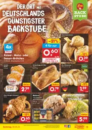 Gazetka promocyjna Netto Marken-Discount - Filial-Angebote - Gazetka - ważna od 06.05 do 06.05.2023 - strona 15 - produkty: angebot, backofen, baguette, Baklava, bestpreis, bio, brot, brötchen, Croissant, eis, Kaiser, mit pistazien, Muffin, nuss, nutella, Ofen, pistazien, reis, sesam, Spezi, steinofen, stube, Ti, Weizenbrot, ZTE, zwiebel