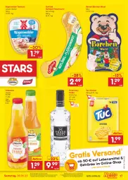 Gazetka promocyjna Netto Marken-Discount - Filial-Angebote - Gazetka - ważna od 06.05 do 06.05.2023 - strona 17 - produkty: angebot, bestpreis, cracker, eis, fleisch, fleischwurst, Geflügel, Geflügel-Fleischwurst, gutfried, lebensmittel, ndk, reinert, reis, rügenwalder, tee, teewurst, Three Sixty, Ti, tuc, valensina, versandkostenfrei, vodka, wurst, ZTE