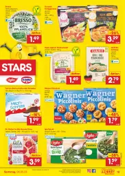 Gazetka promocyjna Netto Marken-Discount - Filial-Angebote - Gazetka - ważna od 06.05 do 06.05.2023 - strona 19 - produkty: angebot, bestpreis, bio, bresso, Dr. Oetker, eis, feinkost, ferrero, fertiggericht, fertiggerichte, grill, Grillkäse, iglo, Käse, milch, Milchschnitte, piccolinis, pizza, Popp, reis, salat, spinat, Ti, wagner, Yo, YouCook, ZTE