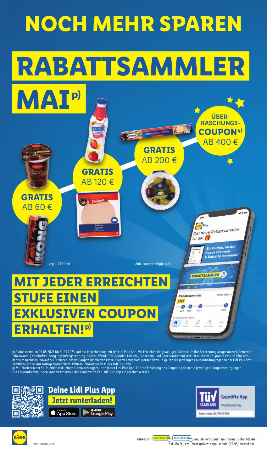 Aktueller Prospekt Lidl - Aktionsprospekt - von 02.05 bis 06.05.2023 - strona 10 - produkty: coupon, coupons, eis, erde, gutschein, ndk, Schal, Schale, telefon, Ti, Tüte