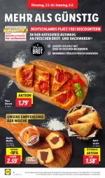 Gazetka promocyjna Lidl - Aktionsprospekt - Gazetka - ważna od 06.05 do 06.05.2023 - strona 4 - produkty: apfel, Apfeltasche, backwaren, brot, discount, geback, lebensmittel, monitor, Muffin, nutella, pizza, pril, Tasche, Ti