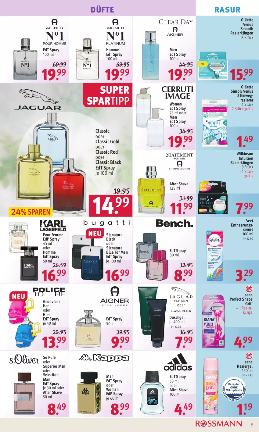 Aktueller Prospekt Rossmann - Prospekte - von 18.07 bis 22.07.2022 - strona 5 - produkty: after shave, creme, duschgel, edp spray, edt spray, einwegrasierer, gillette, gillette venus, isana, lack, natur, rasierer, rasiergel, Rasierklinge, rasierklingen, sana, sim, spartipp, Ti, veet, venus, wilkinson