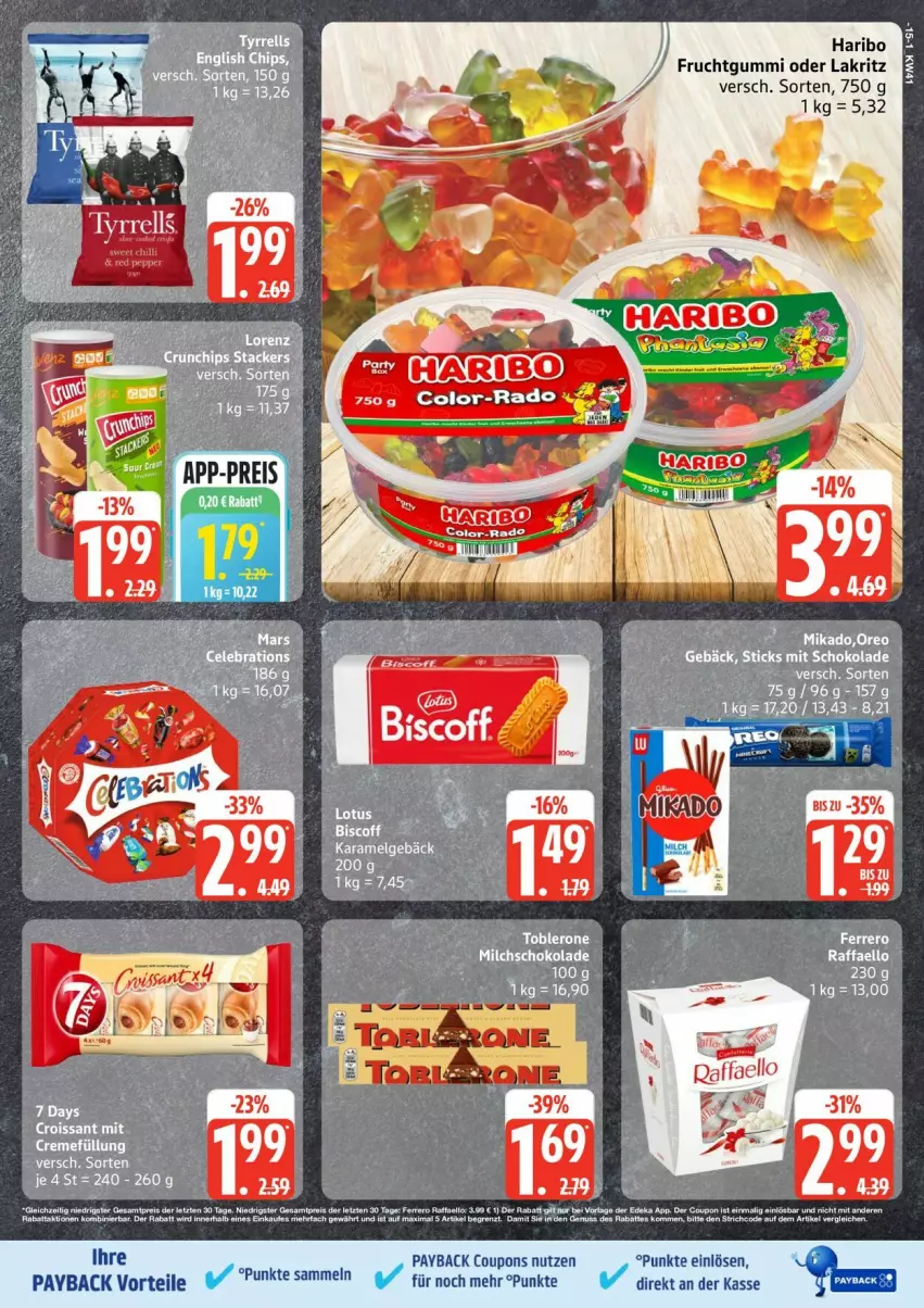 Aktueller Prospekt Edeka - Prospekte - von 06.10 bis 11.10.2025 - strona 15 - produkty: eis, frucht, fruchtgummi, haribo, Lakritz, oder lakritz