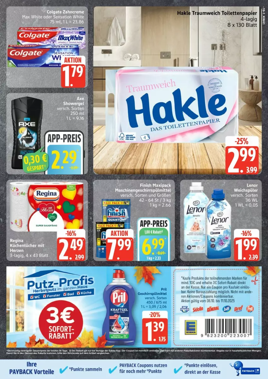 Aktueller Prospekt Edeka - Prospekte - von 06.10 bis 11.10.2025 - strona 19 - produkty: coupon, coupons, eis, kraft, papier, payback, reis, rel, sofort-rabatt, Ti, toilettenpapier, ZTE