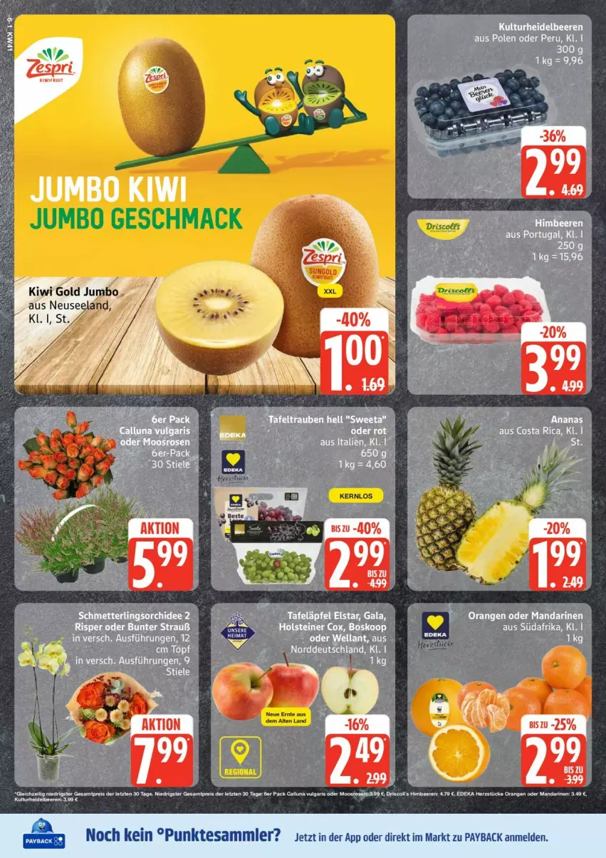 Aktueller Prospekt Edeka - Prospekte - von 06.10 bis 11.10.2025 - strona 6 - produkty: beere, beeren, deka, eier, eis, himbeer, himbeere, himbeeren, mandarine, mandarinen, orange, orangen, reis, tafeläpfel, Wella, ZTE