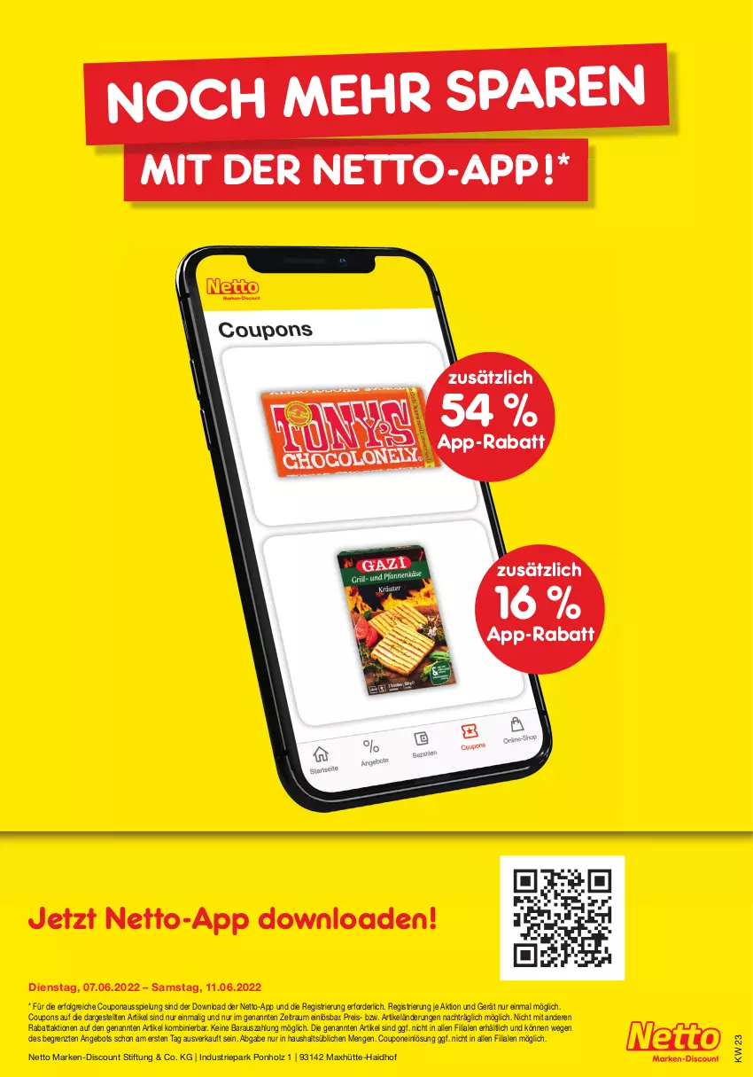 Aktueller Prospekt Netto Marken-Discount - Filial-Angebote - von 07.06 bis 11.06.2022 - strona 19 - produkty: angebot, coupon, coupons, discount, eis, Holz, LG, marken-discount, reis, Ti, ZTE