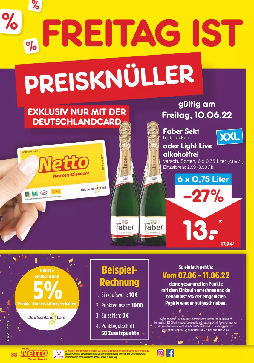 Aktueller Prospekt Netto Marken-Discount - Filial-Angebote - von 07.06 bis 11.06.2022 - strona 38 - produkty: alkohol, beko, deutschlandcard, eis, gutschein, gutscheine, ndk, reis, sekt, tee, Ti