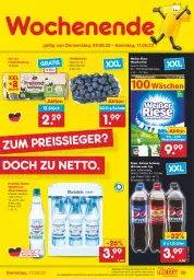 Gazetka promocyjna Netto Marken-Discount - Filial-Angebote - Gazetka - ważna od 11.06 do 11.06.2022 - strona 29 - produkty: 7UP, Alwa, angebot, beere, beeren, bestpreis, dallmayr, eier, eis, elle, heidelbeere, heidelbeeren, mineralwasser, Mirinda, natürliches mineralwasser, pepsi, reis, rheinfels quelle, rind, Schal, Schale, Schwip Schwap, Ti, waschmittel, wasser, ZTE