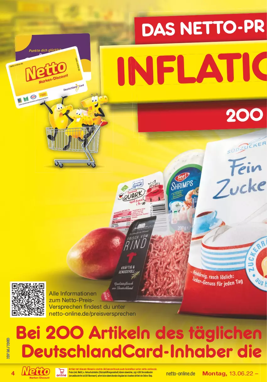 Aktueller Prospekt Netto Marken-Discount - Filial-Angebote - von 13.06 bis 18.06.2022 - strona 4 - produkty: deutschlandcard, eis, ndk, reis, Ti, versandkostenfrei