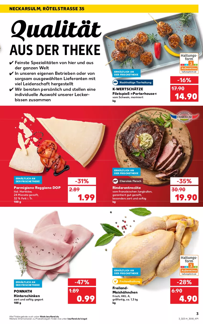 Aktueller Prospekt Kaufland - Spezielle Angebote - von 09.06 bis 15.06.2022 - strona 3 - produkty: angebot, angebote, eis, elle, entrecôte, filet, filets, fleisch, grill, hartkäse, hinterschinken, jungbullen, Käse, mais, parmigiano, parmigiano reggiano, ponnath, reggiano, rind, rinder, saft, schinken, schwein, Spezi, Ti, wein