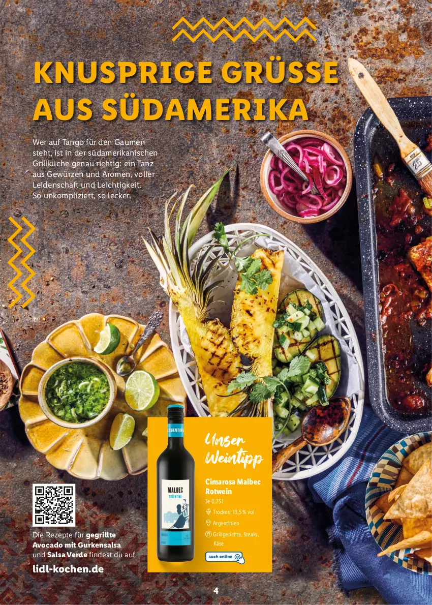 Aktueller Prospekt Lidl - Grillen-Magazin - von 25.04 bis 25.09.2022 - strona 4 - produkty: avocado, erde, gewürz, grill, gurke, gurken, Käse, küche, LG, rezept, rezepte, rotwein, Salsa, steak, steaks, Ti, wein