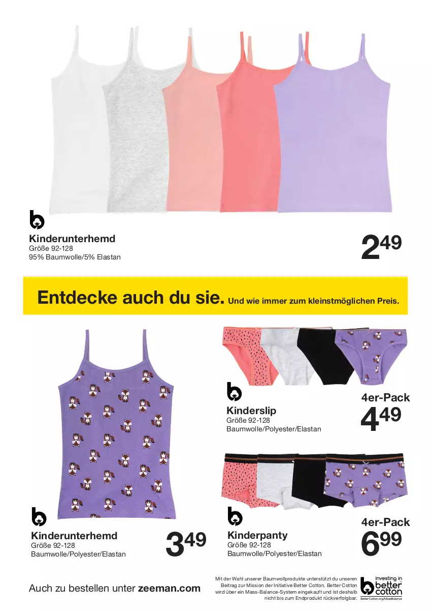 Aktueller Prospekt Zeeman - Prospekte - von 28.09 bis 11.10.2024 - strona 10 - produkty: Bau, baumwolle, bett, decke, eis, elle, hemd, Kinder, LG, panty, reis, slip, Ti, Unterhemd, wolle