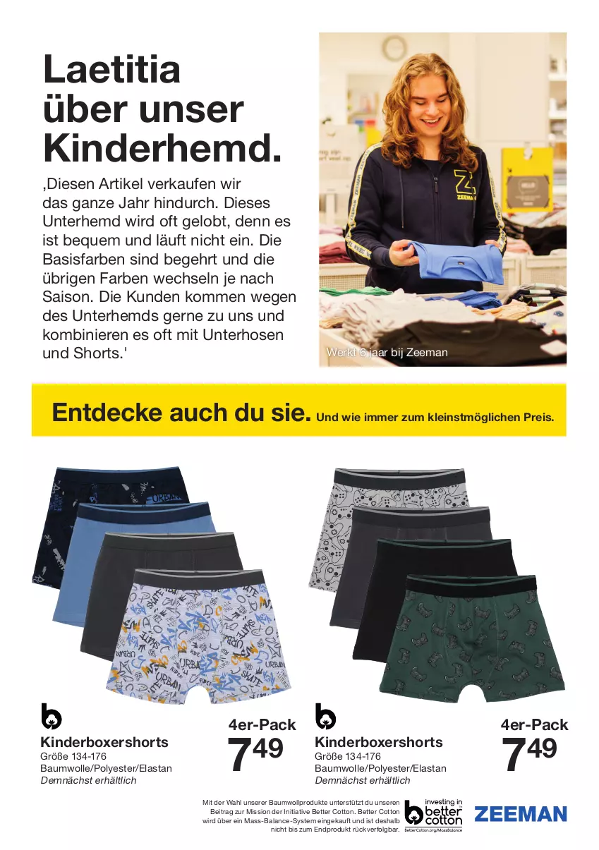 Aktueller Prospekt Zeeman - Prospekte - von 28.09 bis 11.10.2024 - strona 13 - produkty: Bau, baumwolle, bett, decke, eis, hemd, hose, hosen, Kinder, LG, reis, shorts, Ti, Unterhemd, wolle